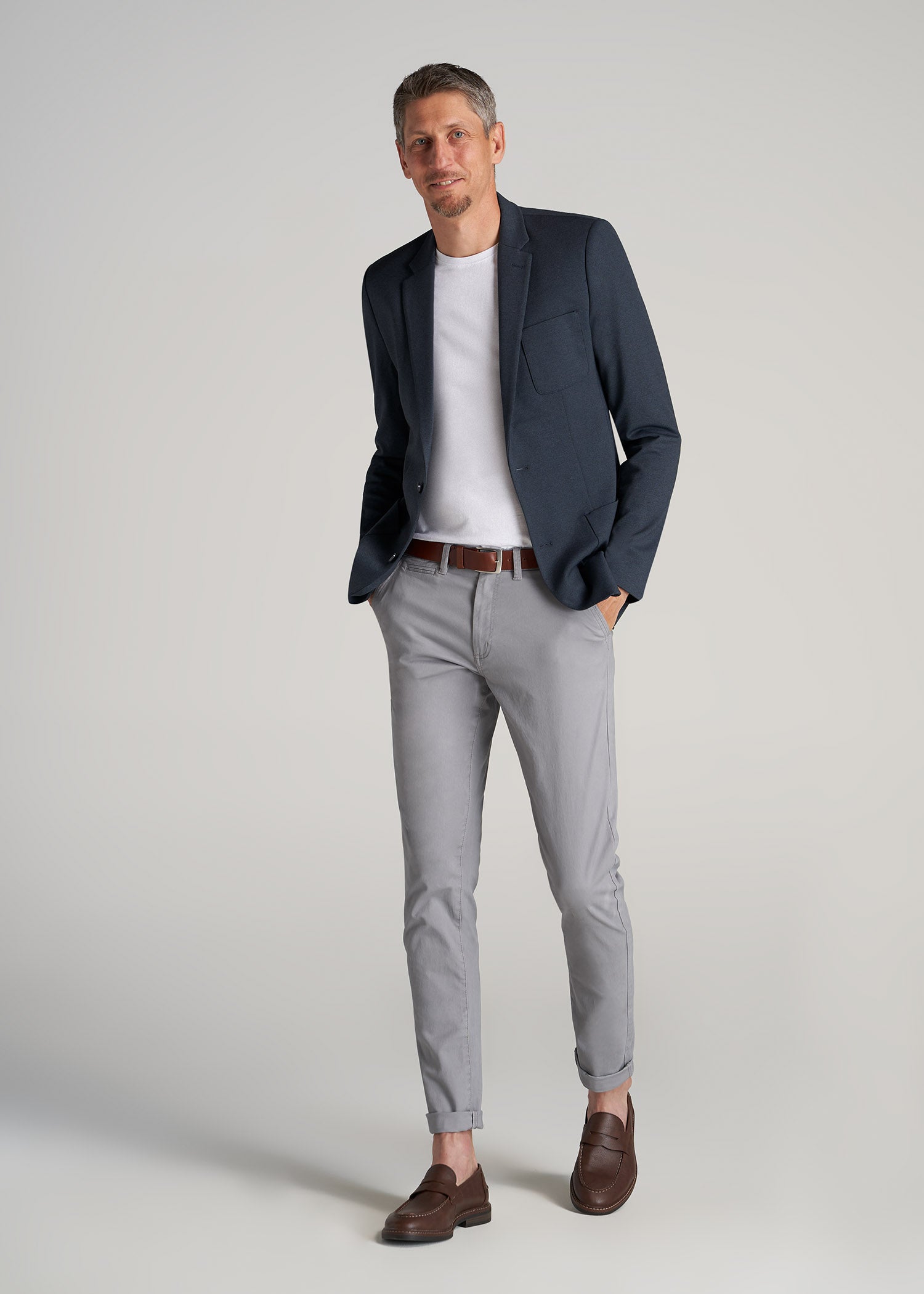 Grey m?lange-effect tapered trousers - men - GOLDEN GOOSE -  divincenzoboutique.com